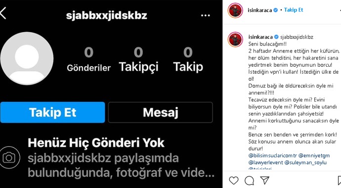 Işın Karaca: Annem ölümle tehdit ediliyor